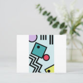 Carte Postale graphique de style pop art memphis Abstrait dans l (Debout devant)