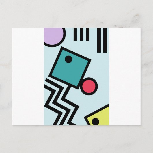 Carte Postale graphique de style pop art memphis Abstrait dans l (Devant)