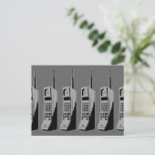 Carte Postale Graphique de téléphone mobile rétro (Debout devant)