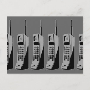 Carte Postale Graphique de téléphone mobile rétro