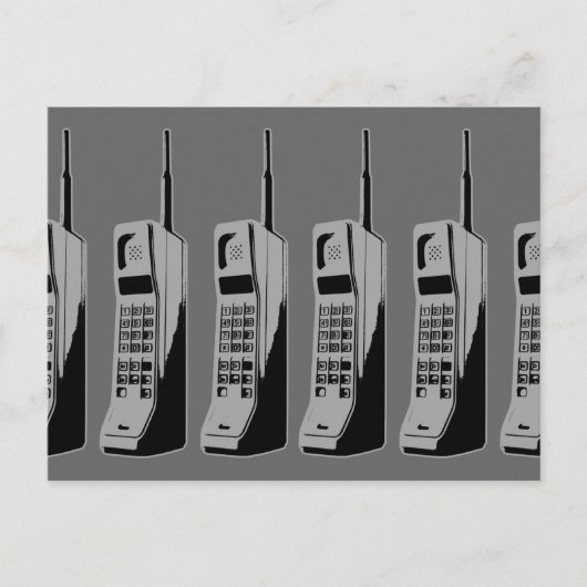 Carte Postale Graphique de téléphone mobile rétro (Devant)