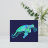 Carte Postale Graphique de tortue marine (Debout devant)