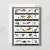 Carte Postale Graphique des dinosaures (Devant / Derrière)