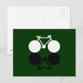 Carte Postale graphique des vélos contrastés (Devant / Derrière)
