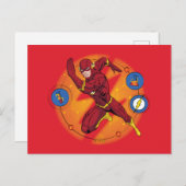 Carte Postale Graphique d'exécution du laboratoire Flash de dess (Devant / Derrière)