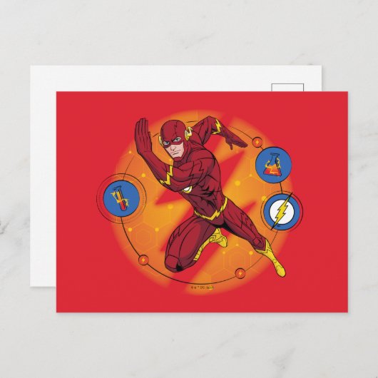 Carte Postale Graphique d'exécution du laboratoire Flash de dess (Devant / Derrière)