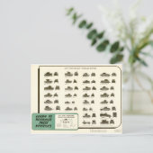 Carte Postale Graphique d'identification des chars légers de la  (Debout devant)