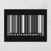 Carte Postale Graphique du code barre de Rick et Morty (Devant)