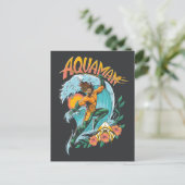 Carte Postale Graphique du Surf de levage Aquaman et Trident (Debout devant)