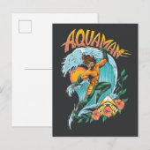 Carte Postale Graphique du Surf de levage Aquaman et Trident (Devant / Derrière)