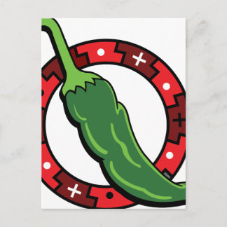 Carte Postale Graphique en anneau rouge de chili vert.png