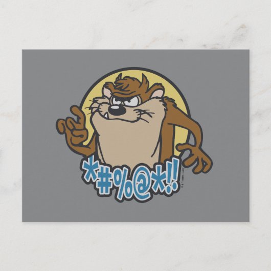 Carte Postale Graphique en cercle extensible TAZ™ (Devant)