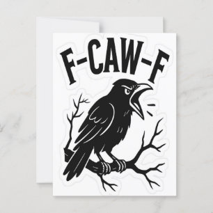 Carte Postale Graphique F-Caw-F pour l'art d'Halloween et l'amou