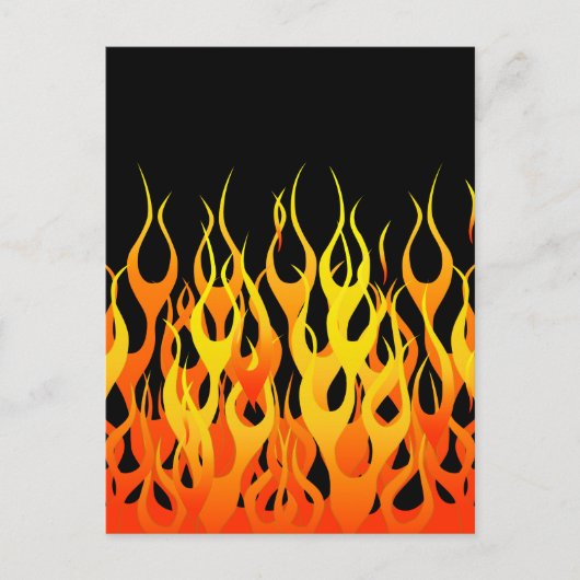 Carte Postale Graphique Flames Hot Racing (Devant)