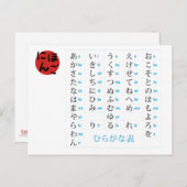 Carte postale graphique Hiragana (Devant / Derrière)