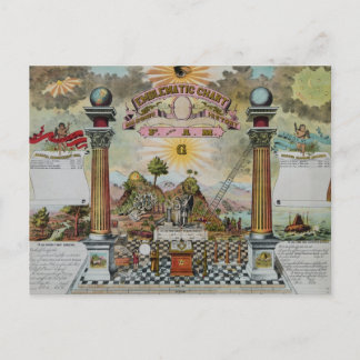 Carte Postale Graphique maçonnique 2