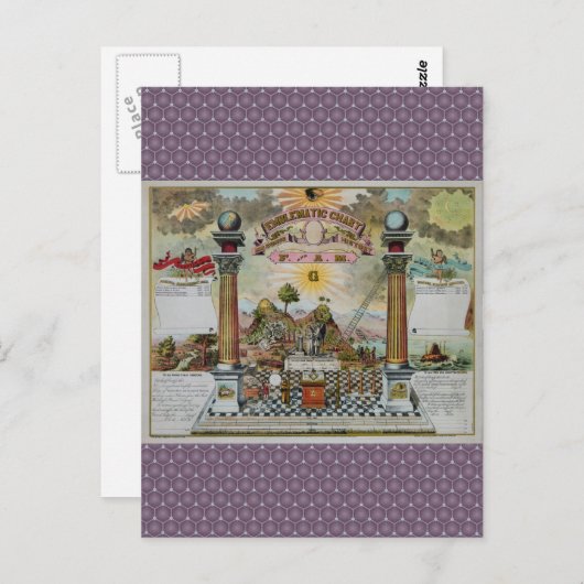Carte Postale Graphique maçonnique 2 (Devant / Derrière)