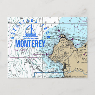 Carte Postale Graphique marin de Monterey CA