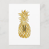 Carte Postale graphique monogramme ananas (Devant)