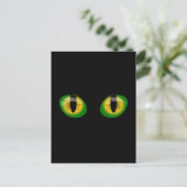 CARTE Postale GRAPHIQUE NOIRE CAT EYES (Debout devant)