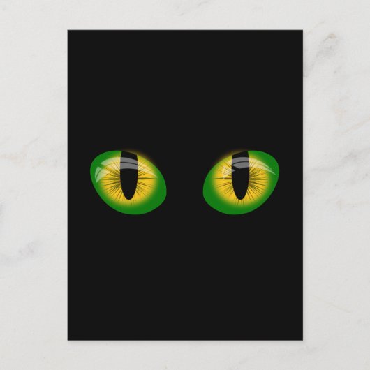 CARTE Postale GRAPHIQUE NOIRE CAT EYES (Devant)