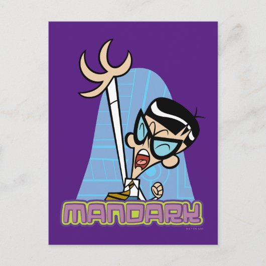 Carte Postale Graphique Nom de caractère Mandark (Devant)