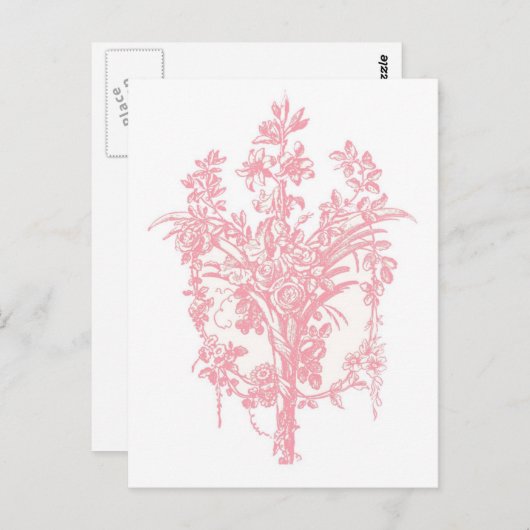 Carte Postale Graphique rose (Devant / Derrière)