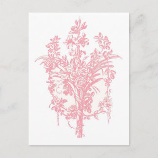 Carte Postale Graphique rose