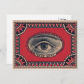 Carte postale graphique vintage (Devant / Derrière)