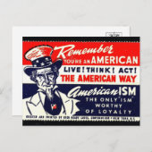 Carte postale graphique vintage (Devant / Derrière)