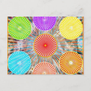 Carte Postale Graphiques de chromothérapie : Chakra d'énergie de
