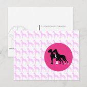 Carte Postale Graphiques Grand Danois (Devant / Derrière)