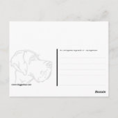 Carte Postale Graphiques Grand Danois (Dos)