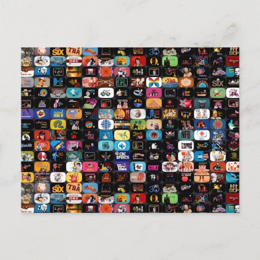 Carte Postale  Graphiques historiques et logos de CBC (Devant)