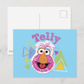 Carte Postale Graphisme Amusant de Telly Monster (Devant / Derrière)