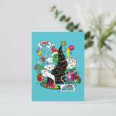Carte Postale Graphisme de Noël coloré de Grinch (Debout devant)