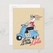Carte Postale Graphisme de scooter Living La Vida Lola (Devant / Derrière)