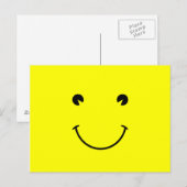 Carte Postale Graphisme de sourire jaune et noir (Devant / Derrière)