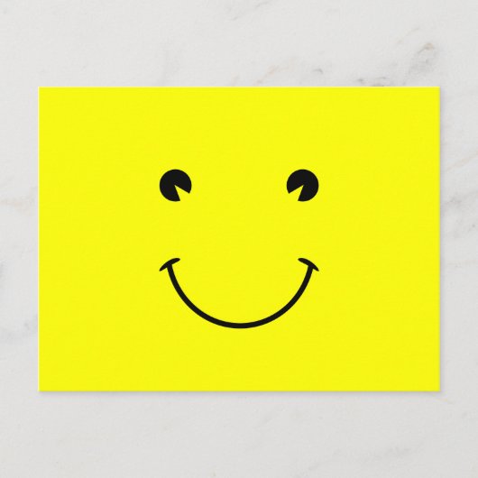 Carte Postale Graphisme de sourire jaune et noir (Devant)