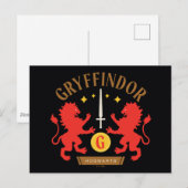 Carte Postale Graphisme du double lion de la maison GRYFFINDOR™ (Devant / Derrière)