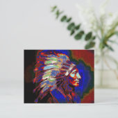 Carte Postale Graphisme en chef indien américain (Debout devant)