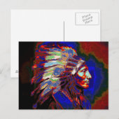 Carte Postale Graphisme en chef indien américain (Devant / Derrière)