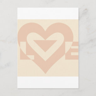 Carte Postale Graphisme mignon, Beige crème