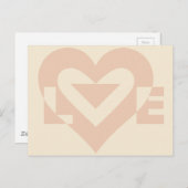 Carte Postale Graphisme mignon, Beige crème (Devant / Derrière)