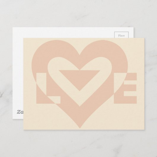 Carte Postale Graphisme mignon, Beige crème (Devant / Derrière)