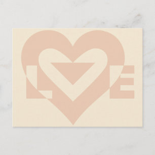 Carte Postale Graphisme mignon, Beige crème
