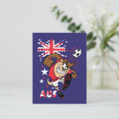 Carte Postale Graphisme TAZ™ Team Australia Soccer (Debout devant)