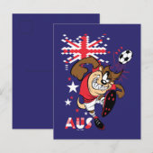 Carte Postale Graphisme TAZ™ Team Australia Soccer (Devant / Derrière)