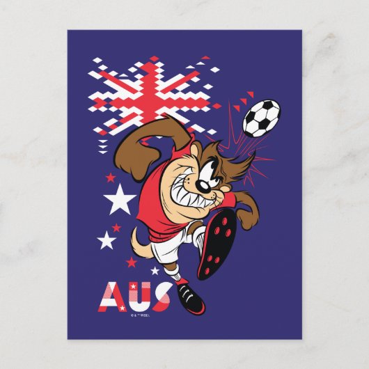Carte Postale Graphisme TAZ™ Team Australia Soccer (Devant)