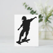 CARTE POSTALE GRAPHISME VECTORIEL DE SKATEBOARDEUR MEC ICONE LOG (Debout devant)